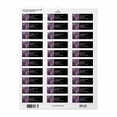 ラベンダーパープルバラモダンレタリング ラベル (フルシート)