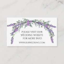 ラベンダーパープルバラ及びユーカリ エンクロージャーカード