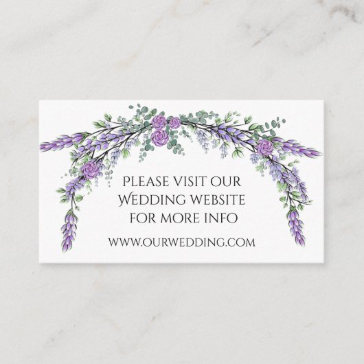 ラベンダーパープルバラ及びユーカリ エンクロージャーカード (正面)