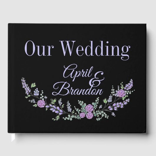 ラベンダーパープルバラ及びユーカリ ゲストブック (正面)