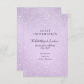ラベンダーパープルバルミツワーゲスト情報 エンクロージャーカード (正面/裏面)