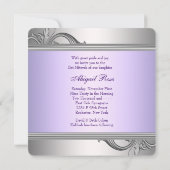 ラベンダーパープルバルミツワー 招待状 (裏面)