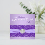 ラベンダーパープルバースデーパーティー 招待状 (スタンド正面)