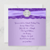 ラベンダーパープルバースデーパーティー 招待状 (裏面)