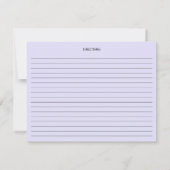 ラベンダーパープルピンクフローラレシピカード (裏面)