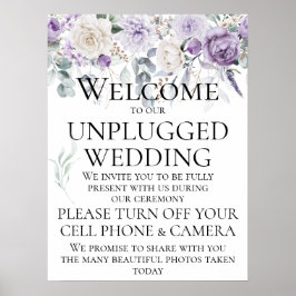 ラベンダーパープルピーニーズホワイトローズ結婚ズ ポスター