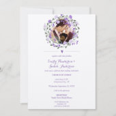 ラベンダーパープルピーニーフローラ結婚リース (正面)