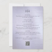 ラベンダーパープルフォイルすべて結婚の1つのQR 招待状 (裏面)