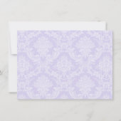 ラベンダーパープルフォトバプテスマ招待状 招待状 (裏面)