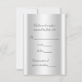 ラベンダーパープルフォトRSVPカード 出欠カード (裏面)