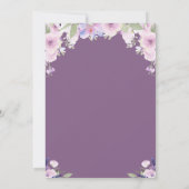ラベンダーパープルフラワーファースト聖餐式 招待状 (裏面)