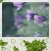 ラベンダーパープルフラワー キッチンタオル (折り畳み)