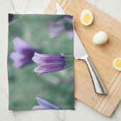 ラベンダーパープルフラワー キッチンタオル (四つ折り)
