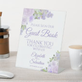 ラベンダーパープルフローラお申し込みゲストブック 台座サイン (インサイチュ)