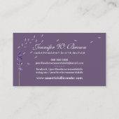 ラベンダーパープルフローラエレガント必須油 名刺 (裏面)