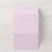 ラベンダーパープルフローラベビーイン開花シャワー オールインワン招待状 (外側)