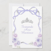 ラベンダーパープルフローラボウフレームシルバーミカンス 招待状 (裏面)