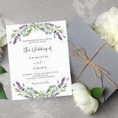 ラベンダーパープルフローラ予算結婚式招待状