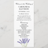 ラベンダーパープルフローラ水素朴色結婚の プログラム (正面)