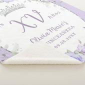 ラベンダーパープルフローラ蝶キンセアニラ シェルパブランケット (3/4)