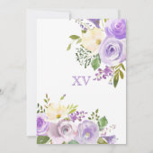 ラベンダーパープルフローラ&金ゴールドチャロキンセアニェラ 招待状 (裏面)