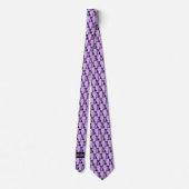 ラベンダーパープルブルフランスのドッグ ネクタイ (裏面)