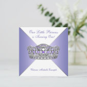 ラベンダーパープルプリンセスファーストバースデーパーティー 招待状 (スタンド正面)