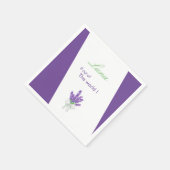 ラベンダーパープルベビーシャワー スタンダードカクテルナプキン (角)