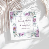 ラベンダーパープルホワイトペオ結婚ニーのナプキン