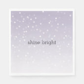 ラベンダーパープルホワイト《写真》ぼけ味紙吹雪 スタンダードランチョンナプキン (正面)