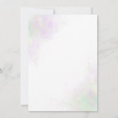 ラベンダーパープルボホシ素朴ックブライダルシャワー 招待状 (裏面)