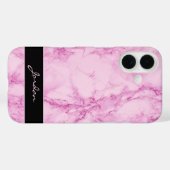 ラベンダーパープルポリッシュ大理石名入り Case-Mate iPhoneケース (裏面 (横))