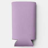 ラベンダーパープルミニマルフローラモノグラ結婚ム スリム缶クーラー (裏面)