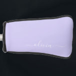 ラベンダーパープルモダンスクリプガーリートモノグラム名 ゴルフヘッドカバー<br><div class="desc">ラベンダーパープルシンプルスクリプトモノグラム名ゴルフパターカバー。これは、最高の甘い16歳の誕生日、結婚ブライダルシャワー、記念日、赤ちゃんシャワーまたはバチェロレッテギフトを作る誰かがグラームの豪華さとシックなスタイルを愛する。</div>