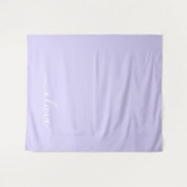 ラベンダーパープルモダンスクリプガーリートモノグラム名 タペストリー (正面(横))