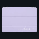 ラベンダーパープルモダンスクリプガーリートモノグラム名 iPad PROカバー<br><div class="desc">ラベンダーパープルシンプルスクリプトモノグラム名ラップトップのケース。これは、最高の甘い16歳の誕生日、結婚ブライダルシャワー、記念日、赤ちゃんシャワーまたはバチェロレッテギフトを作る誰かがグラームの豪華さとシックなスタイルを愛する。</div>
