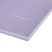 ラベンダーパープルモダンスクリプトガーリー名前のイニシャル カッティングボード (角)