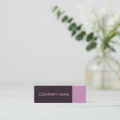 ラベンダーパープルモダン スキニー名刺 (スタンド正面)