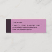 ラベンダーパープルモダン スキニー名刺 (裏面)