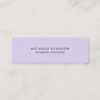 ラベンダーパープルリネンミニマルプロフェッショナル スキニー名刺