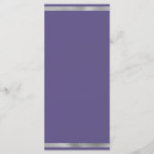 ラベンダーパープルワイルドフラワー春の結婚式メニュー プログラム (裏面)