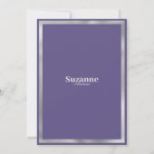 ラベンダーパープルワイルドフラワー春ブライダルシャワー 招待状 (裏面)