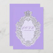 ラベンダーパープルヴィンテージクラウンフェアリー結婚ターズ (正面/裏面)