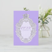 ラベンダーパープルヴィンテージクラウンフェアリー結婚ターズ (スタンド正面)