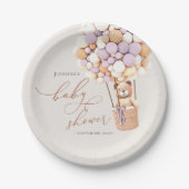 ラベンダーパープル待てよ!赤ちゃんシャワー ペーパープレート (正面)