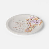 ラベンダーパープル待てよ!赤ちゃんシャワー ペーパープレート (アングル)