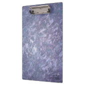 ラベンダーパープル抽象芸術 |メタリックブラシストローク クリップボード (左)