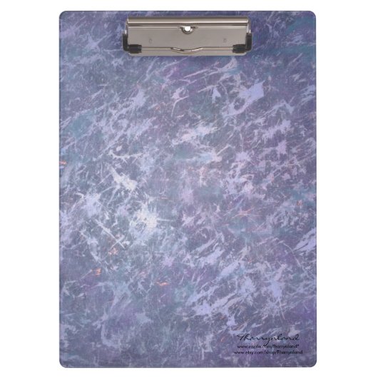 ラベンダーパープル抽象芸術 |メタリックブラシストローク クリップボード (正面)