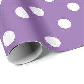 ラベンダーパープル水玉模様柄包装紙 ラッピングペーパー (ロールコーナー)