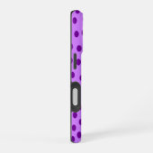 ラベンダーパープル水玉  iPhone 16ケース (右側面)